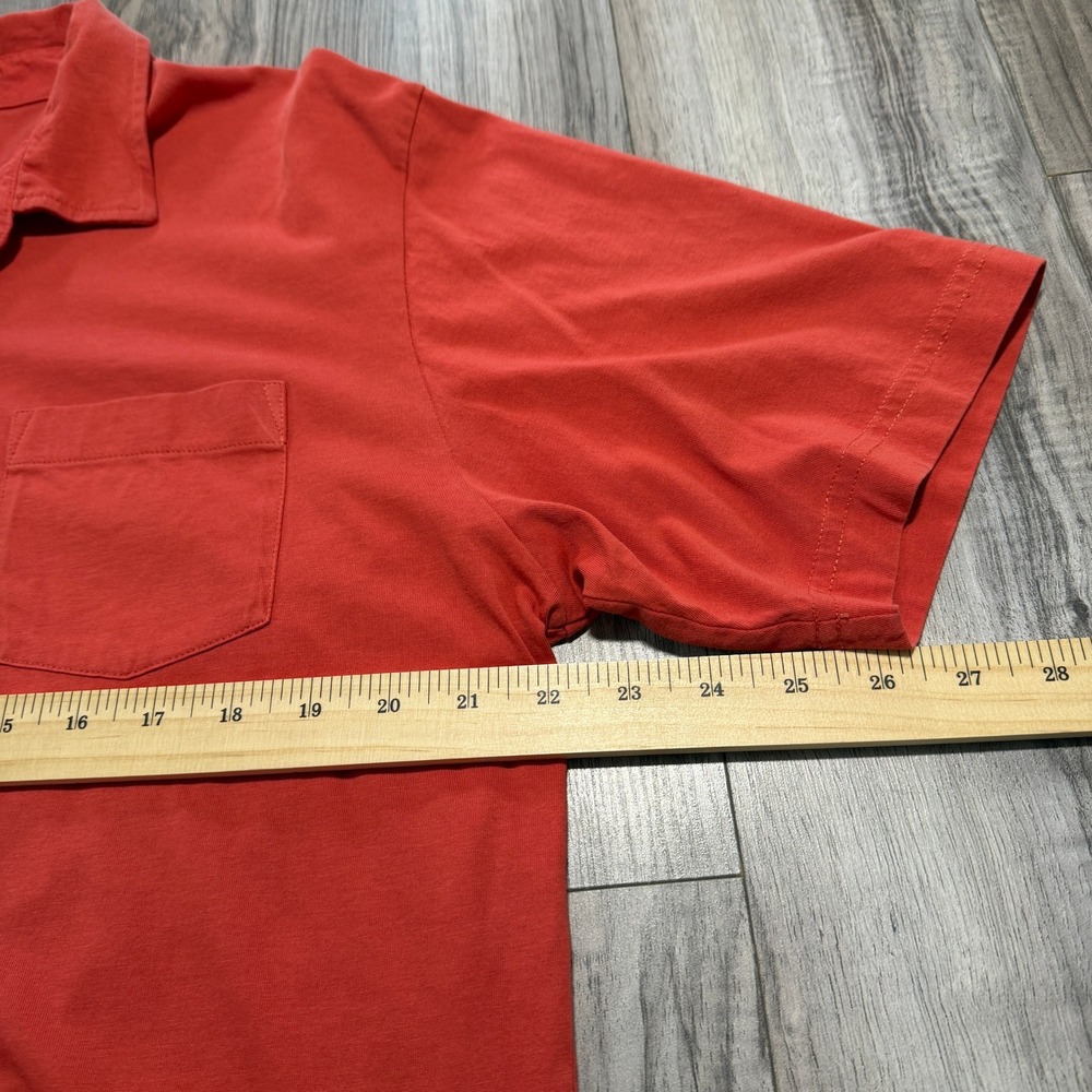 Peter Millar Mens Large Red Pima Cotton Short Sleeve Pocket Polo Golf Shirt - Picture 7 of 10